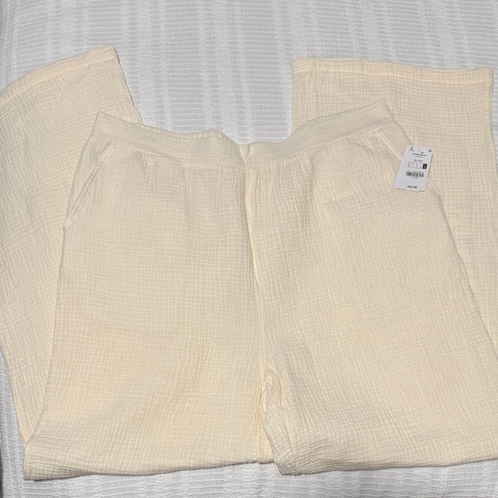 Ardene Off-White Textured linen pants